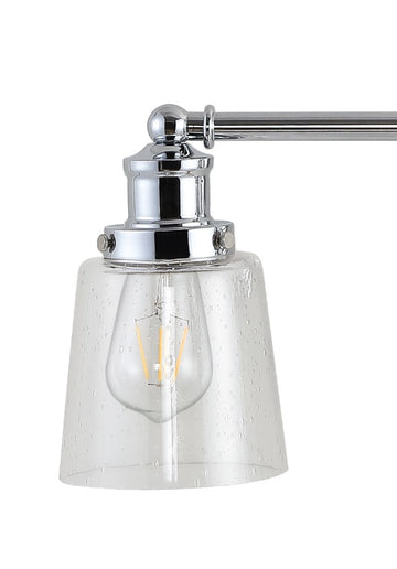 Beverly Iron/Seeded Glass Classic Cottage LED Vanity Light - JONATHAN Y